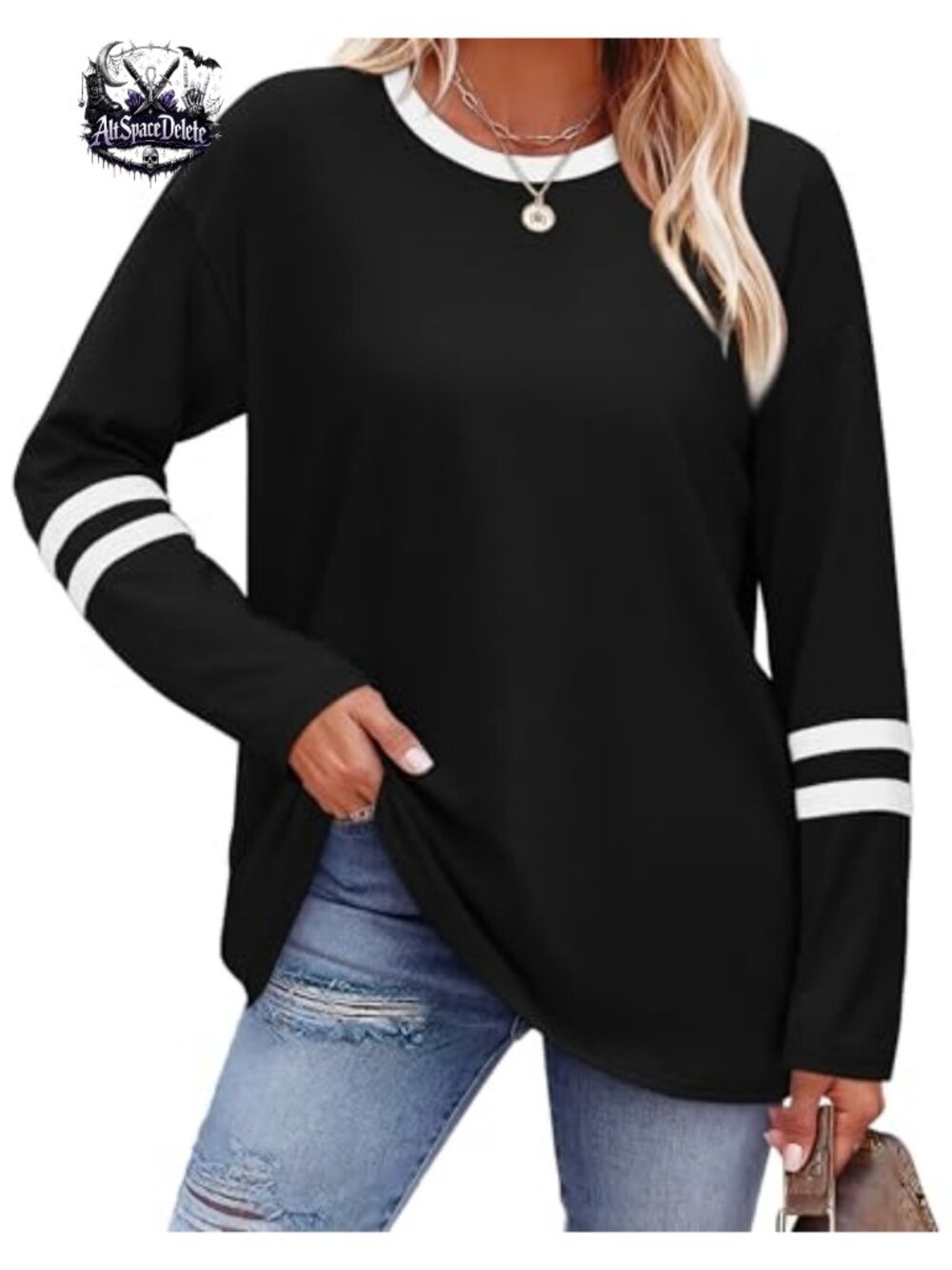 Long Sleeve Crew Neck T-Shirt Women Casual Top Fall Winter Basic Tee